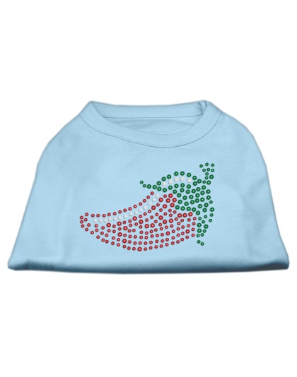 Rhinestone Chili Pepper Shirts Baby Blue L