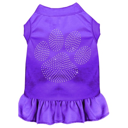 Rhinestone Clear Paw Dress Purple 4X