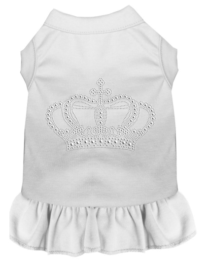 Rhinestone Crown Dress White 4X