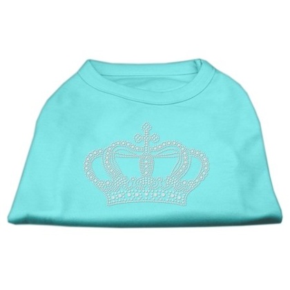 Rhinestone Crown Shirts Aqua L