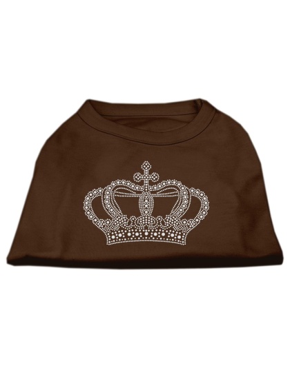 Rhinestone Crown Shirts Brown Lg