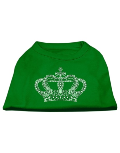 Rhinestone Crown Shirts Emerald Green Lg