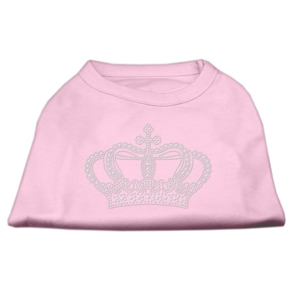 Rhinestone Crown Shirts Light Pink L