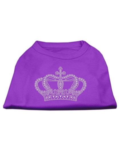 Rhinestone Crown Shirts Purple L