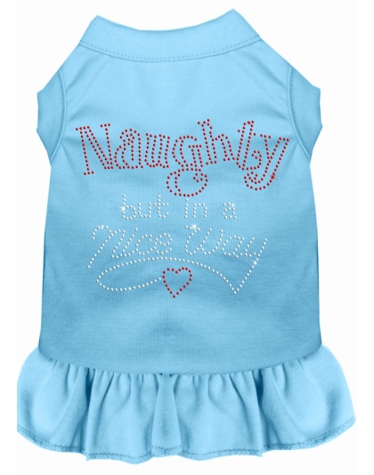 Rhinestone Naughty but in a nice way Dress Baby Blue 4X