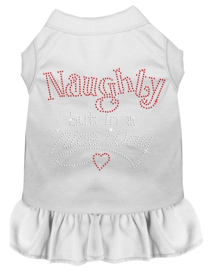 Rhinestone Naughty but in a nice way Dress White 4X