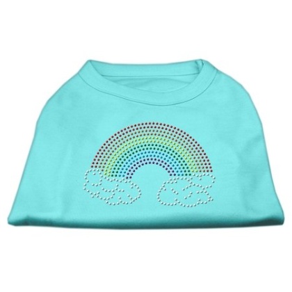 Rhinestone Rainbow Shirts Aqua L