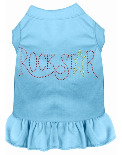 Rhinestone RockStar Dress Baby Blue 4X