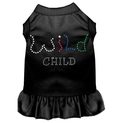 Rhinestone Wild Child Dress Black 4X