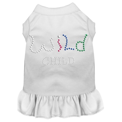 Rhinestone Wild Child Dress White 4X