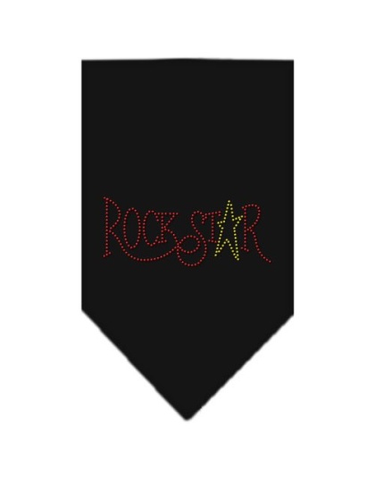 Rock Star Rhinestone Bandana Black Large