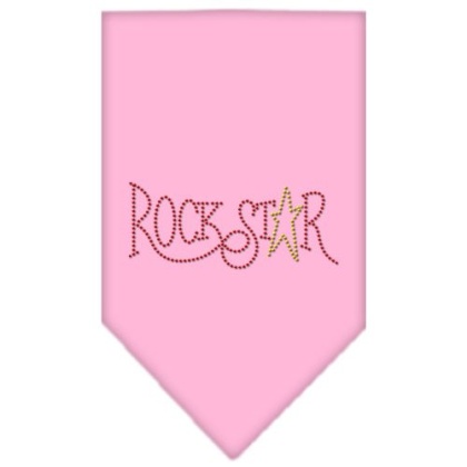 Rock Star Rhinestone Bandana Light Pink Large