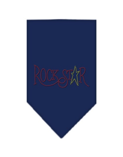 Rock Star Rhinestone Bandana Navy Blue large