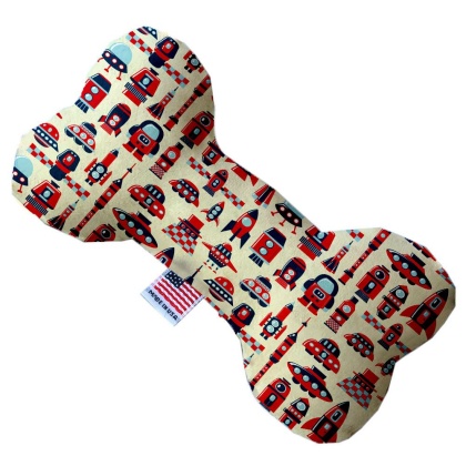 Rocket Man 10 inch Canvas Bone Dog Toy