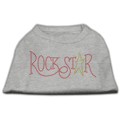 RockStar Rhinestone Shirts Grey L