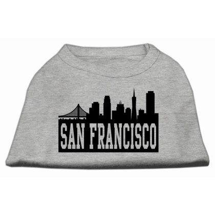 San Francisco Skyline Screen Print Shirt Grey Lg