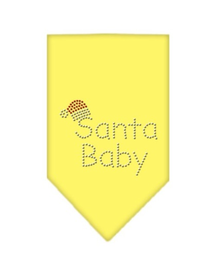 Santa Baby Rhinestone Bandana Yellow Large