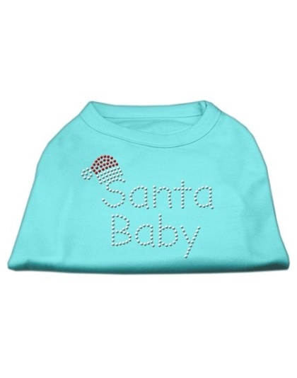 Santa Baby Rhinestone Shirts Aqua L