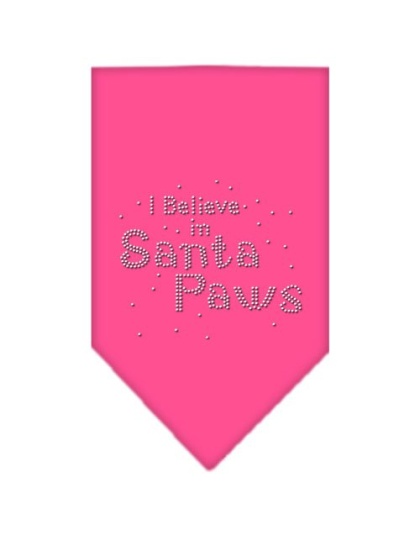 Santa Paws Rhinestone Bandana Bright Pink Large