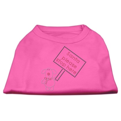 Santa Stop Here Shirts Bright Pink LG