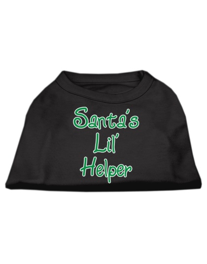 Santa's Lil' Helper Screen Print Shirt Black Lg