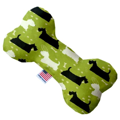 Scottie and Westie 10 inch Canvas Bone Dog Toy