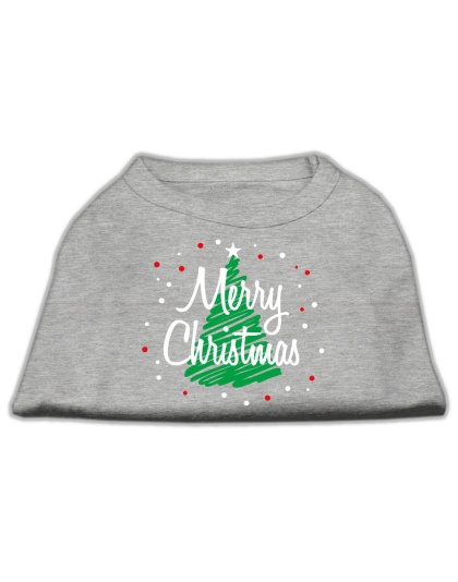 Scribbled Merry Christmas Screenprint Shirts Grey L