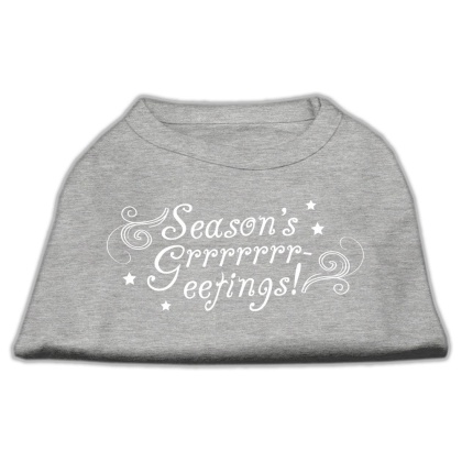 Seasons Greetings Screen Print Shirt Grey L