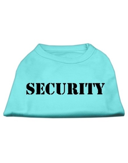 Security Screen Print Shirts Aqua w/ black text Lg