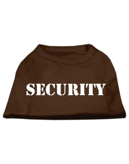 Security Screen Print Shirts Brown Lg