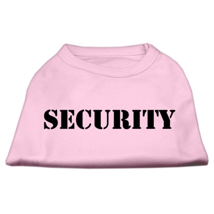 Security Screen Print Shirts Light Pink w/ black text Lg