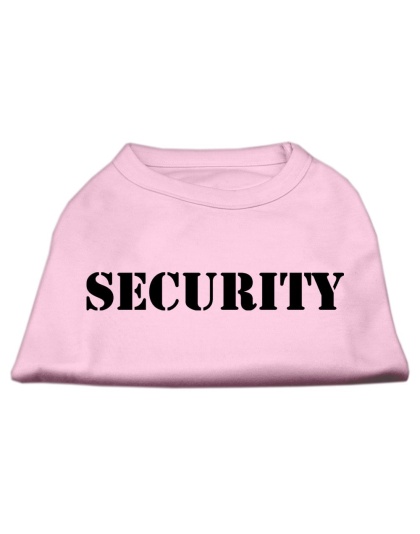 Security Screen Print Shirts Light Pink w/ black text Lg