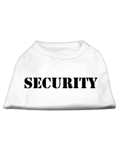 Security Screen Print Shirts White w/ black text Lg