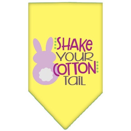 Shake Your Cotton Tail Screen Print Pet Bandana Yellow Large