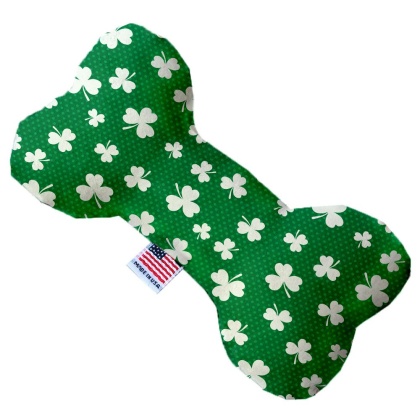 Shamrock 10 inch Canvas Bone Dog Toy