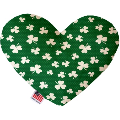 Shamrock 6 inch Canvas Heart Dog Toy