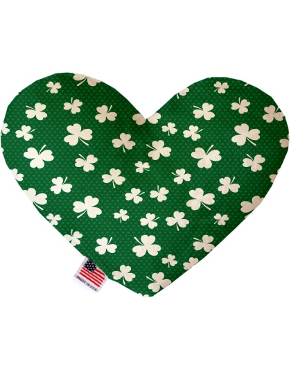 Shamrock 6 inch Canvas Heart Dog Toy