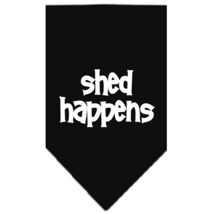 Shed Happens Screen Print Bandana Black Large