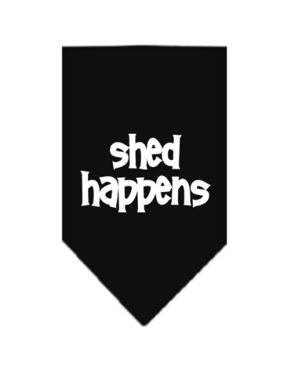 Shed Happens Screen Print Bandana Black Large