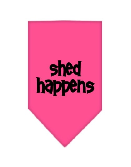 Shed Happens Screen Print Bandana Bright Pink Large