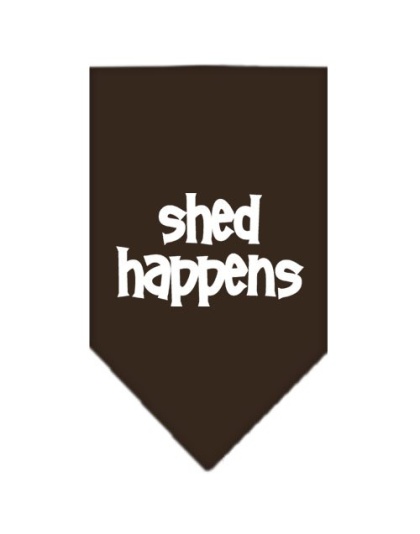 Shed Happens Screen Print Bandana Cocoa Large