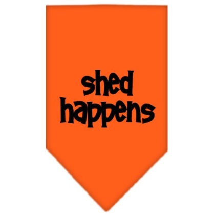 Shed Happens Screen Print Bandana Orange Large