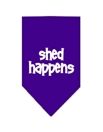 Shed Happens Screen Print Bandana Purple Large