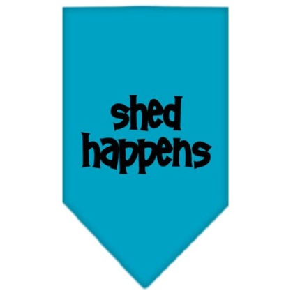 Shed Happens Screen Print Bandana Turquoise Large