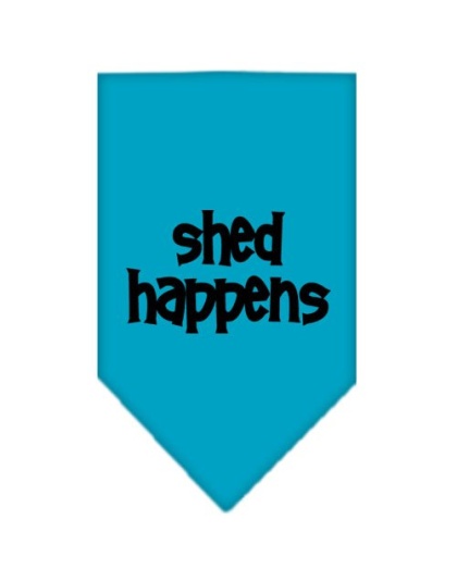 Shed Happens Screen Print Bandana Turquoise Large