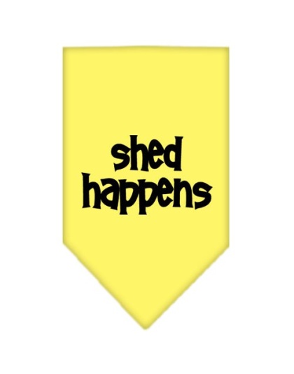 Shed Happens Screen Print Bandana Yellow Large