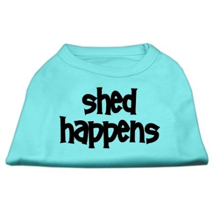 Shed Happens Screen Print Shirt Aqua Lg