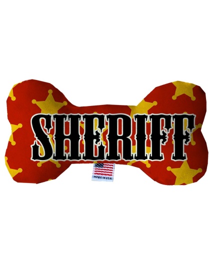 Sheriff 10 inch Fluffy Bone Dog Toy