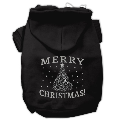 Shimmer Christmas Tree Pet Hoodies Black Size Lg