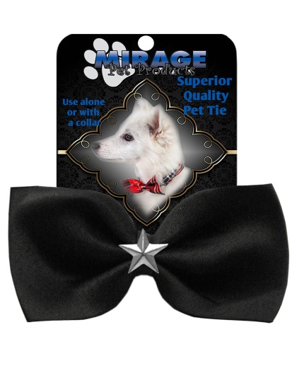 Silver Star Widget Pet Bowtie Black